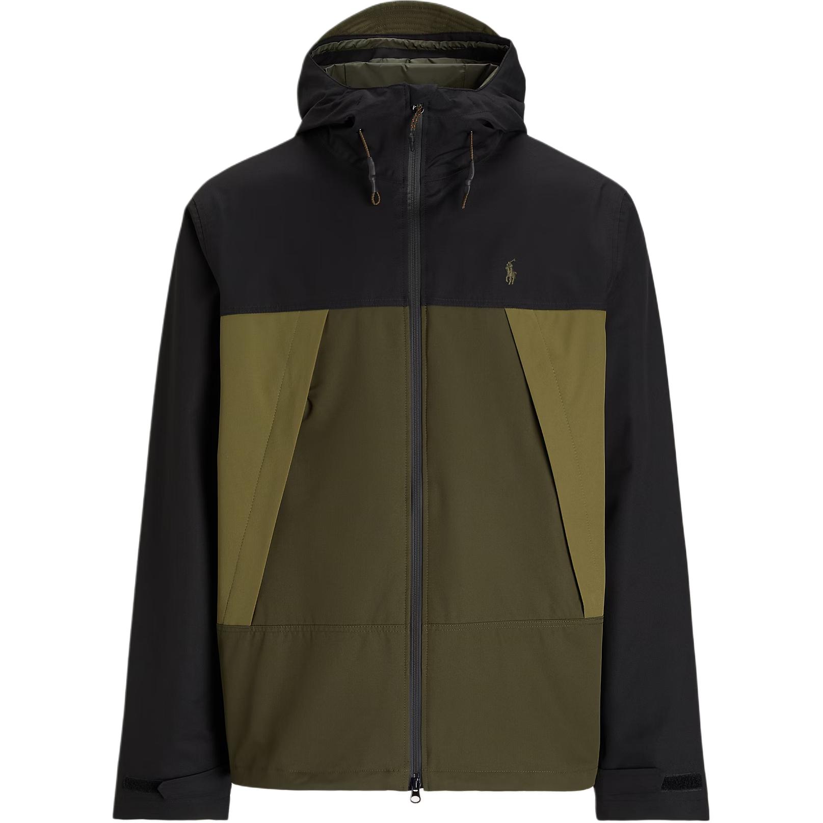 Polo Ralph Lauren Embroidered Logo Waterproof Colorblock Jacket Olive Green Men 100036619-OLIVE-GREEN