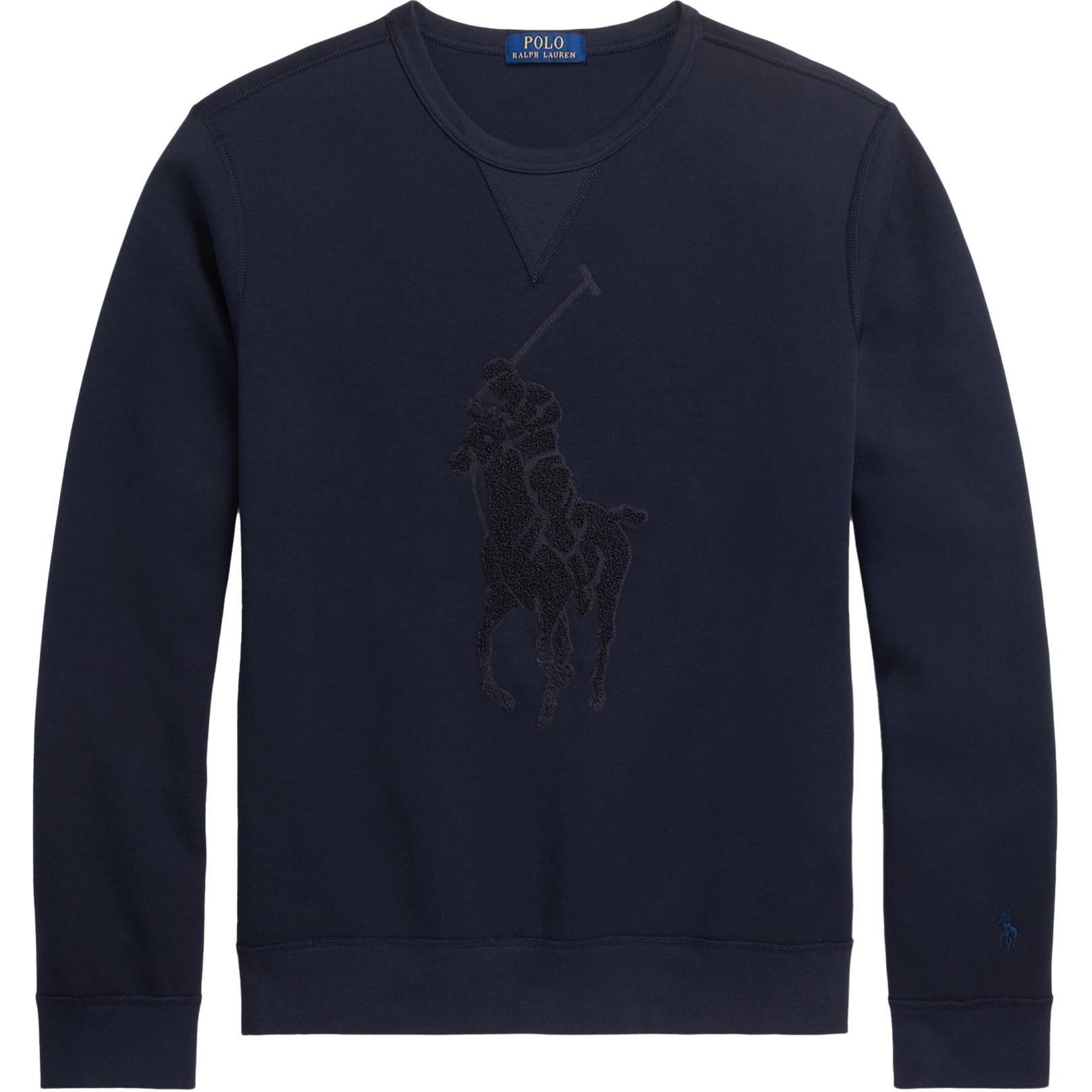 Polo Ralph Lauren Equestrian Embroidered Crewneck Sweatshirt Navy Men’s. 710926499-001