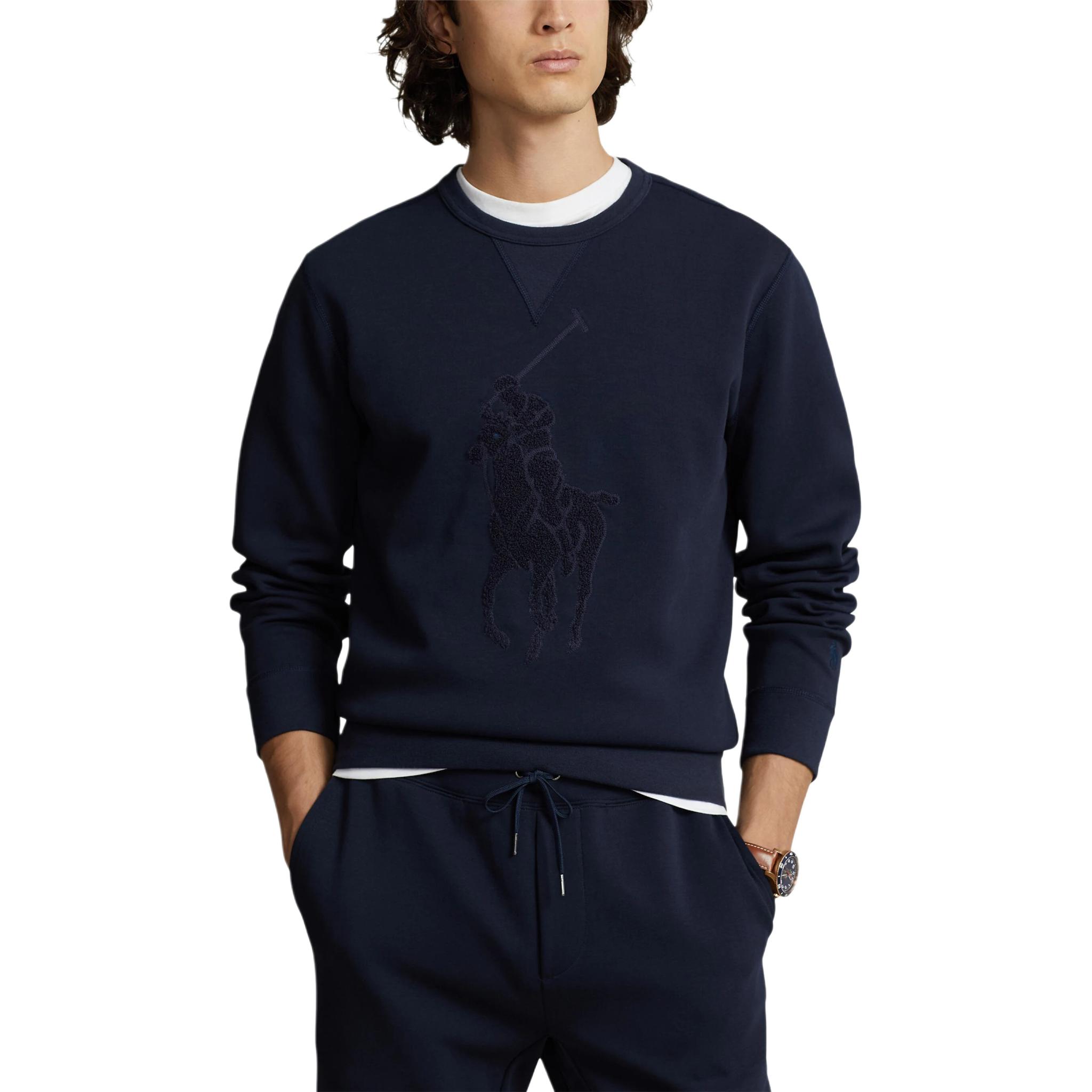Details for ポロ ラルフローレン エンブロイダリー クルーネック スウェットシャツ ネイビー メンズ 710926499-001