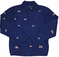 Polo Ralph Lauren Flag Embroidery Long-Sleeve Jacket Navy Blue 710869778-001 Polo Ralph Lauren Flag Embroidery Long-Sleeve Jacket Navy Blue 710869778-001