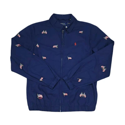Polo Ralph Lauren Flag Embroidery Long-Sleeve Jacket Navy Blue 710869778-001