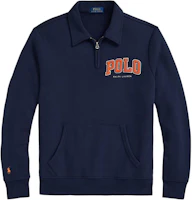 Polo Ralph Lauren Fleece Collar Sweatshirt Nautical Blue RL Logo 710959021001 Polo Ralph Lauren Fleece Collar Sweatshirt Nautical Blue RL Logo 710959021001