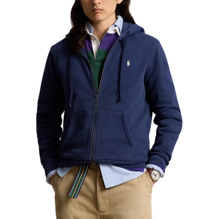Polo Ralph Lauren Full-Zip Cotton Hoodie  Navy Blue FW24 MNPOKNI16823641-410 圖 4