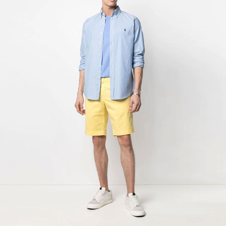 Polo Ralph Lauren FW21  Blue Long-Sleeve Shirt with Embroidered Logo. 710829480-001 圖 3