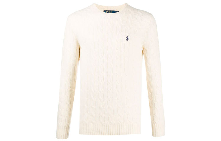 Polo Ralph Lauren FW21  Cable Knit Wool-Cashmere Pullover Sweater White 710719546001 圖 2