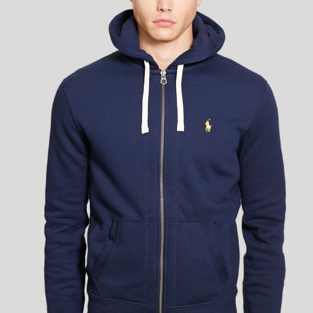 Details for Chaqueta Sudadera Azul Marino Polo Ralph Lauren FW21 Full-Zip Velour. MNPOKNI16820-214