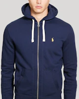 Details for Polo Ralph Lauren FW21 Full-Zip Velour Jacket Navy Blue Sweatshirt MNPOKNI16820-214