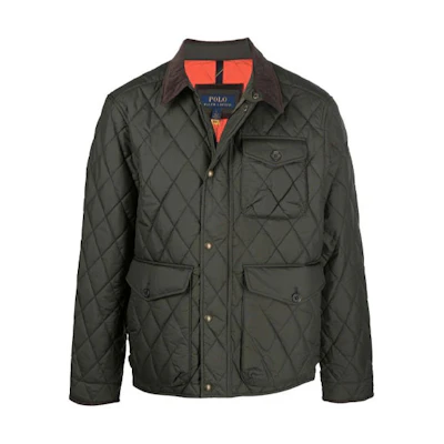 Polo Ralph Lauren FW21 Green Quilted Loose Fit Long Sleeve Jacket. 710847071-001