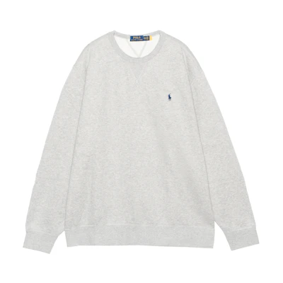 Polo Ralph Lauren FW21 Grey Logo Embroidered Crewneck Sweater 710766772-004