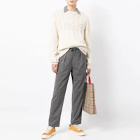 Lookbook Polo Ralph Lauren FW21 灰色直筒褶皱休闲裤 710841177005MEDIUM
