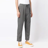 Shop Polo Ralph Lauren FW21 灰色直筒褶皱休闲裤 710841177005MEDIUM
