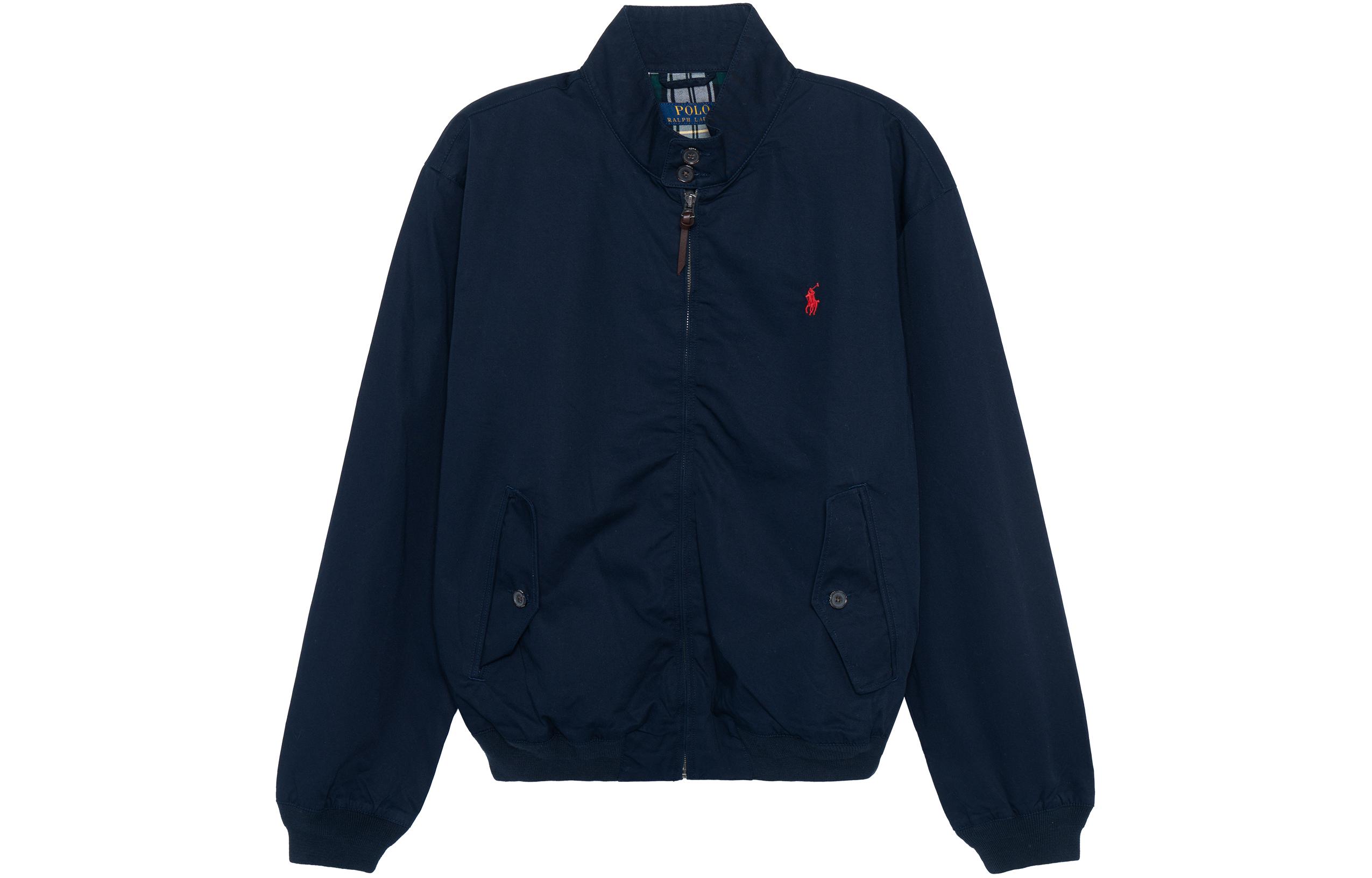 Polo Ralph Lauren FW21  Harrington Jacket with Logo Embroidery in Navy Blue. 710776849-009
