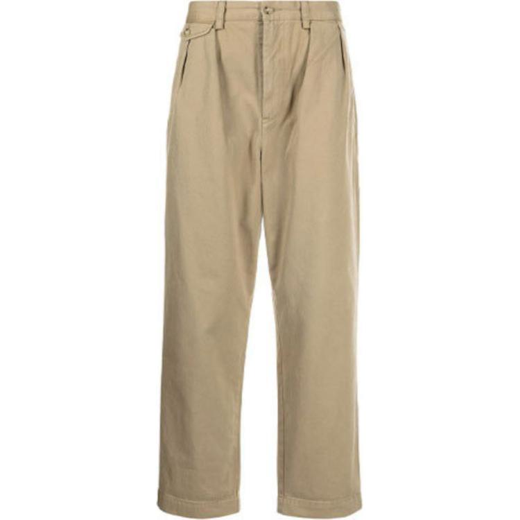 Polo Ralph Lauren FW21  Khaki Casual Pants with Pleated Back Flap Pockets. 710850209-003
