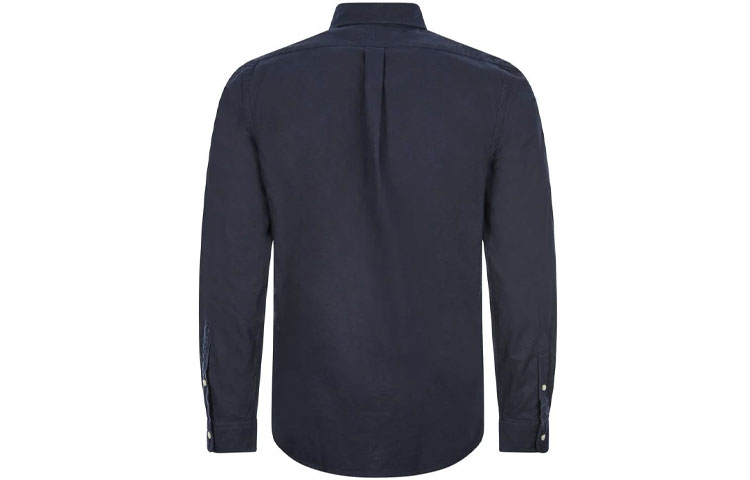 Lookbook Polo Ralph Lauren FW21 刺绣标志海军蓝长袖衬衫 710723610-003
