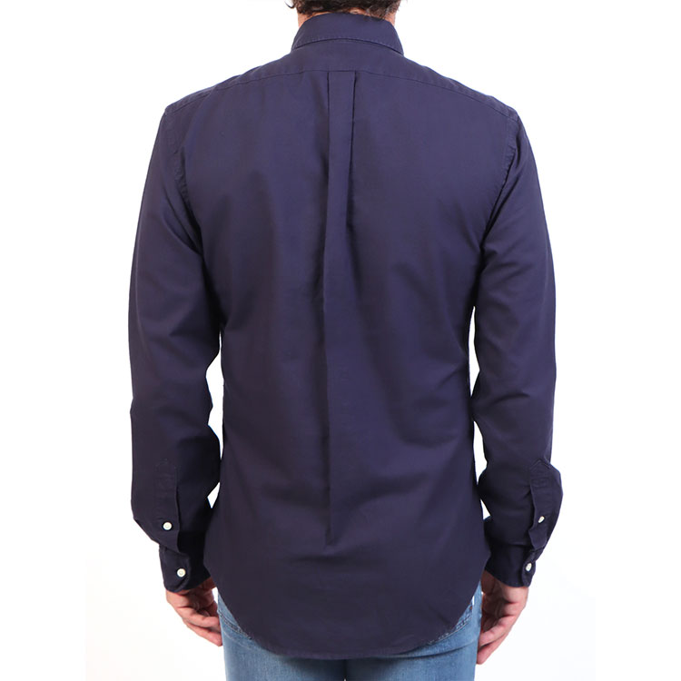 Purchase Polo Ralph Lauren FW21 刺绣标志海军蓝长袖衬衫 710723610-003