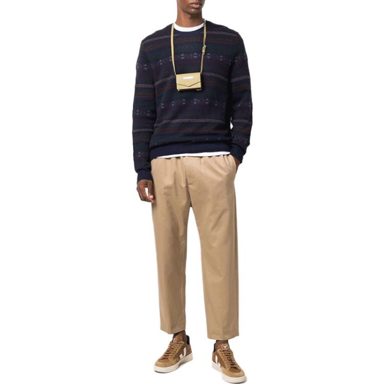 Polo Ralph Lauren FW21  Navy Patterned Jacquard Wool Pullover Sweater. 710850019-001 圖 3