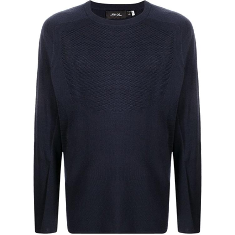 Polo Ralph Lauren FW21  Navy Wool Pullover Crewneck Sweater. 784850744-001