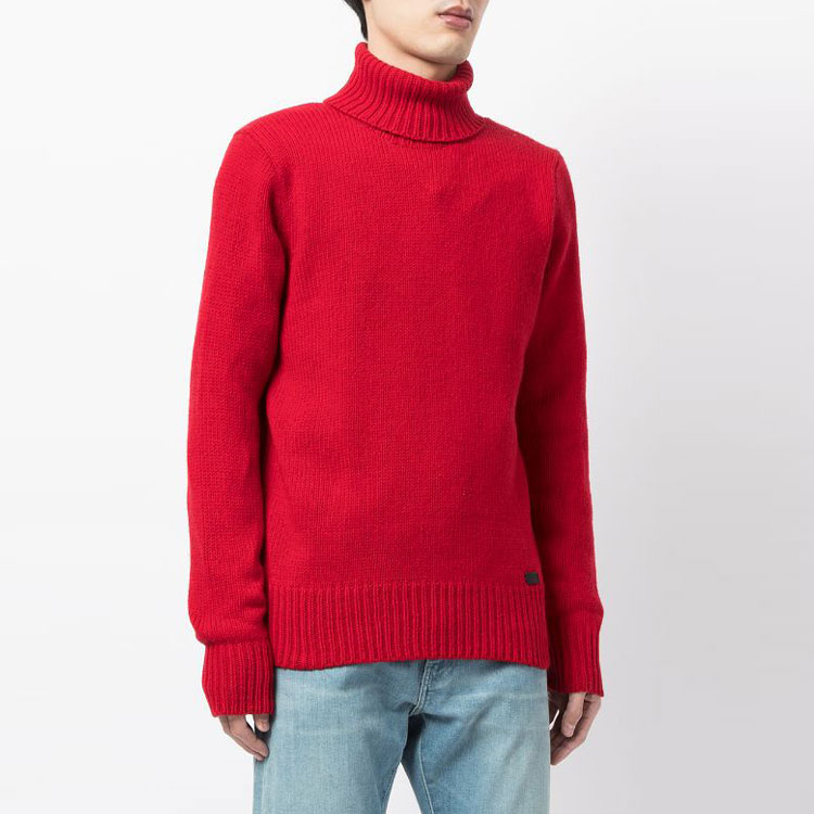 Polo Ralph Lauren FW21  Red High Neck Ribbed Wool Sweater 710814395-006 圖 4