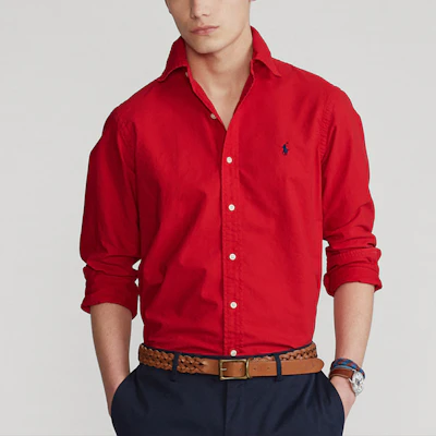 Polo Ralph Lauren FW21 Kemeja Panjang Merah Oxford dengan Sulaman Logo. MNPOWOV16821746 Shop Polo Ralph Lauren FW21 Kemeja Panjang Merah Oxford dengan Sulaman Logo. MNPOWOV16821746