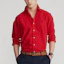 Shop Polo Ralph Lauren FW21 Kemeja Panjang Merah Oxford dengan Sulaman Logo. MNPOWOV16821746