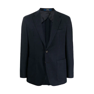 Polo Ralph Lauren FW21 Single-Breasted Solid Black Blazer Jacket 715783012-001