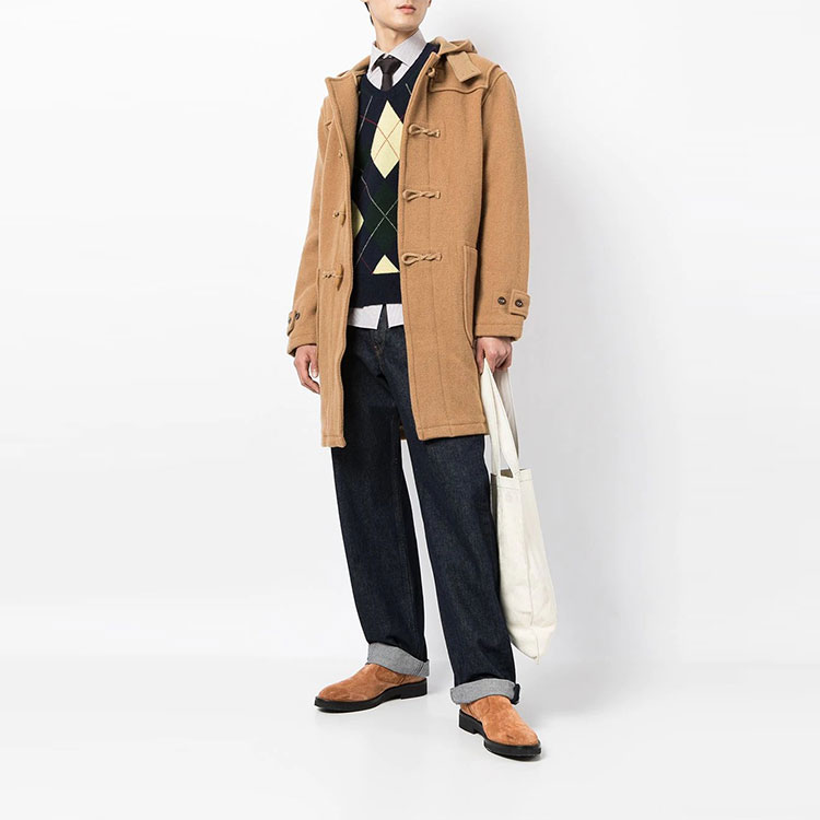 Lookbook Polo Ralph Lauren FW21 固定T扣棕色连帽大衣 710849809-001