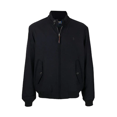 Polo Ralph Lauren FW21 Black Windbreaker Jacket with Logo Embroidery 710847061-001