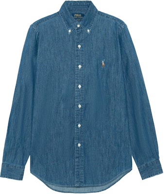 Polo Ralph Lauren FW21 標誌牛仔長袖襯衫 男士 藍色 710548537-001 Buy Polo Ralph Lauren FW21 標誌牛仔長袖襯衫 男士 藍色 710548537-001