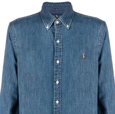 Polo Ralph Lauren FW21 標誌牛仔長袖襯衫 男士 藍色 710548537-001 Details for Polo Ralph Lauren FW21 標誌牛仔長袖襯衫 男士 藍色 710548537-001