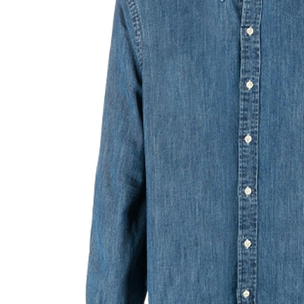 Sizing Polo Ralph Lauren FW21 標誌牛仔長袖襯衫 男士 藍色 710548537-001