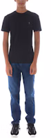 Shop Camiseta Negra Cuello Redondo Polo Ralph Lauren FW21 Logo Bordado. 710740727-001