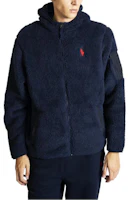 Polo Ralph Lauren FW21 Logo Embroidered Fleece Zip Hoodie Jacket Men Blue 710852514-003 Polo Ralph Lauren FW21 Logo Embroidered Fleece Zip Hoodie Jacket Men Blue 710852514-003