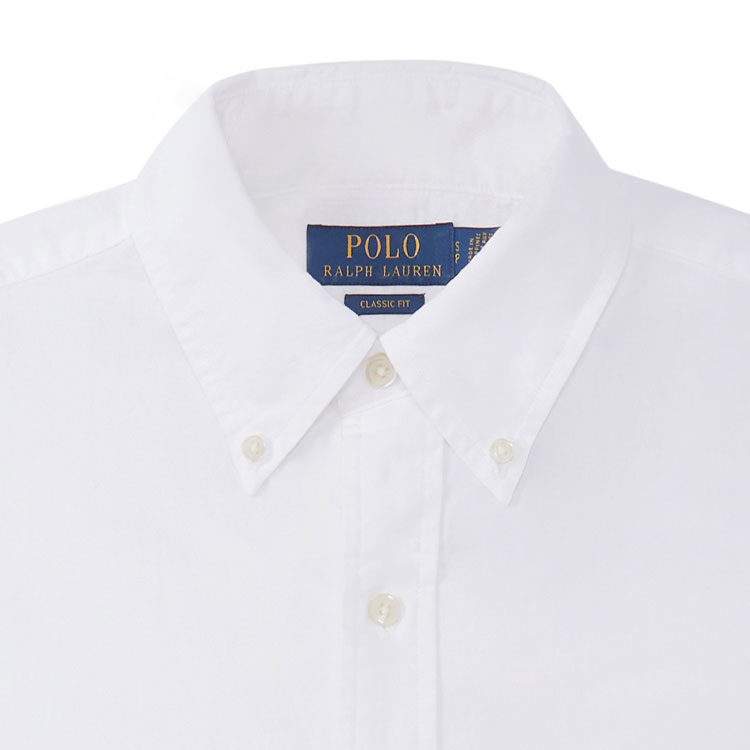 Cheap Polo Ralph Lauren FW21 刺繡標誌牛津長袖襯衫 白色 男款 MNPOWOV16820357-100