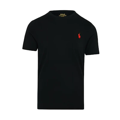 Polo Ralph Lauren FW21 Logo Embroidered Short Sleeve T-Shirt Black Mens. 710680785-001