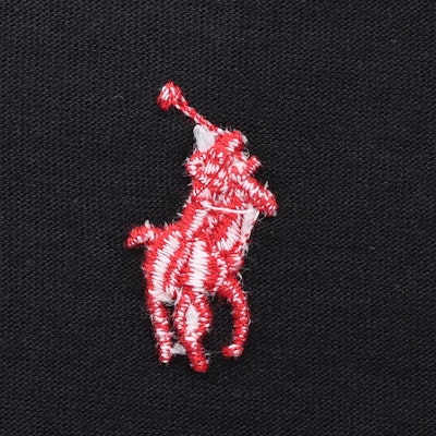 Polo Ralph Lauren FW21 刺繡標誌黑色短袖T恤男裝。 710680785-001 1