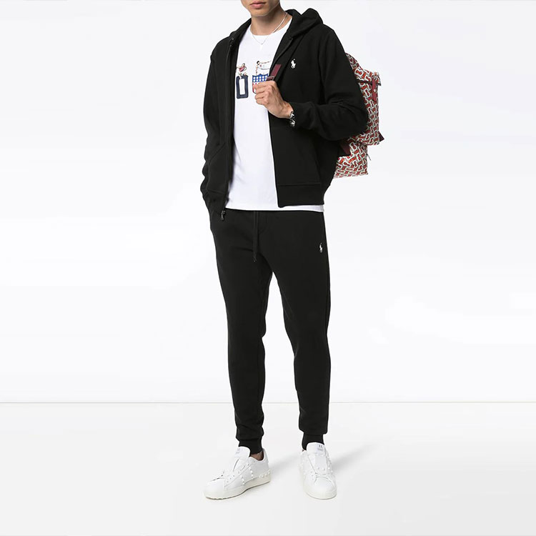 Lookbook Polo Ralph Lauren FW21 Pantalones Logo Knit Negros Deportivos y Cómodos. 710652314001