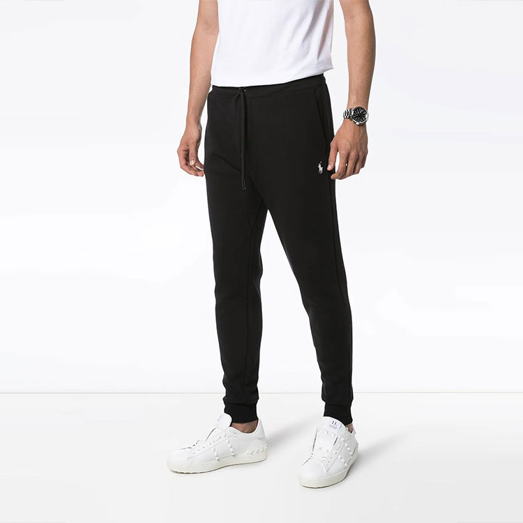 Shop Polo Ralph Lauren FW21 Pantalones Logo Knit Negros Deportivos y Cómodos. 710652314001