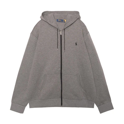 Polo Ralph Lauren FW21 Logo Zip Hoodie Jacket Grey 710652313-040