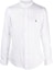 Buy Polo Ralph Lauren FW21 男士白色亞麻無領襯衫,刺繡標誌設計。 710801500-001