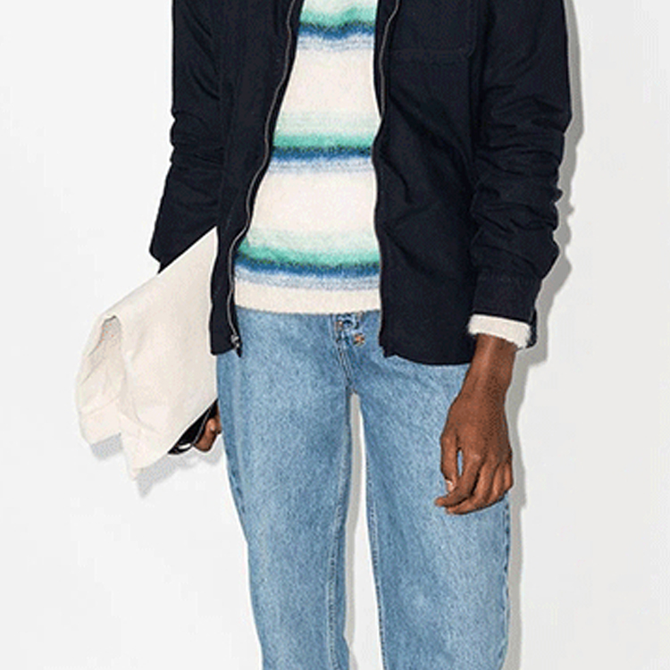 Cheap Polo Ralph Lauren FW21 Navy Blue Zip-Up Shirt Jacket 710842650-002