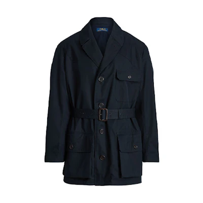 Polo Ralph Lauren FW21 Navy Logo Belted Button-Up Jacket MNPOOTW16020-628
