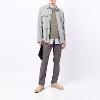 Lookbook Polo Ralph Lauren 2021秋冬款修身休闲长裤灰色 710644988-077