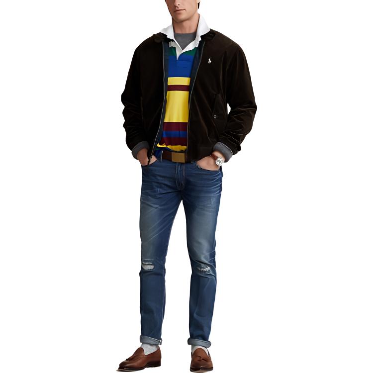 Polo Ralph Lauren FW21 Solid Logo Embroidered Casual Zip Jacket Brown Men. MNPOOTW16020654-200 圖 3