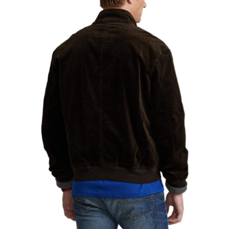 Polo Ralph Lauren FW21 Solid Logo Embroidered Casual Zip Jacket Brown Men. MNPOOTW16020654-200 圖 5