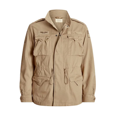 Polo Ralph Lauren FW21 Solid Logo Patch Long Sleeve Jacket Khaki 710847062-001