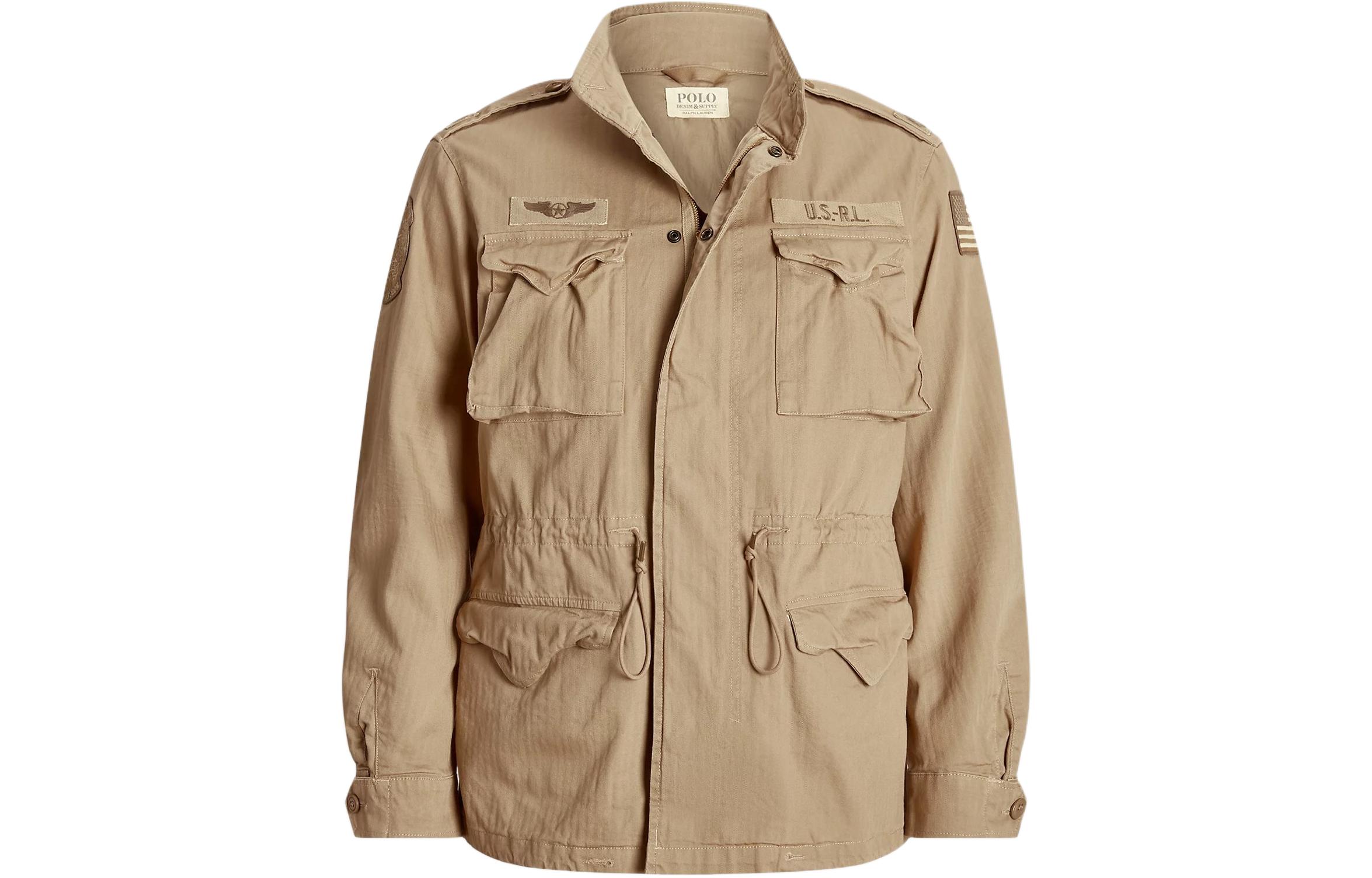 Polo Ralph Lauren FW21 Solid Logo Patch Long Sleeve Jacket Khaki 710847062-001 圖 2