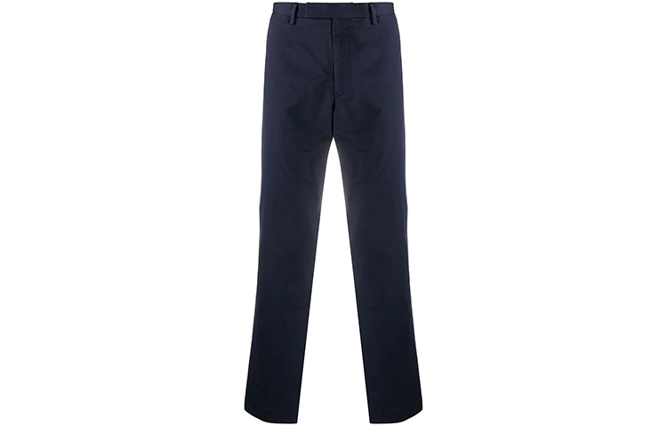 Order Seluar Kasual Lurus Mid-Rise Polo Ralph Lauren FW21 Biru Gelap Lelaki. 710675544-003