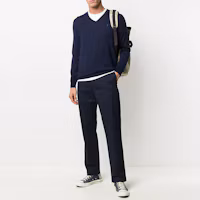 Lookbook Pantalones Casual Polo Ralph Lauren FW21 Hombre Azul Profundo Corte Recto Tiro Medio. 710675544-003
