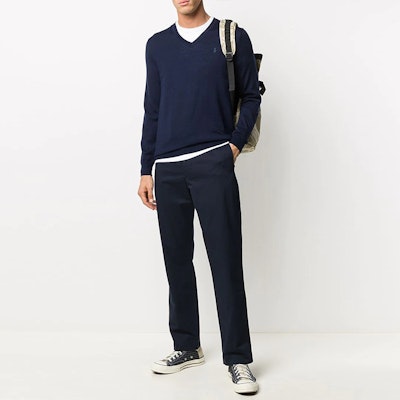 Seluar Kasual Lurus Mid-Rise Polo Ralph Lauren FW21 Biru Gelap Lelaki. 710675544-003 Lookbook Seluar Kasual Lurus Mid-Rise Polo Ralph Lauren FW21 Biru Gelap Lelaki. 710675544-003