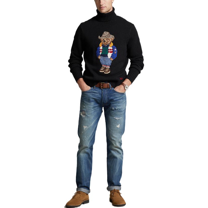 Polo Ralph Lauren FW22  Black Bear Knit Turtleneck Pullover Sweater MNPOSWE16821169-001 圖 3